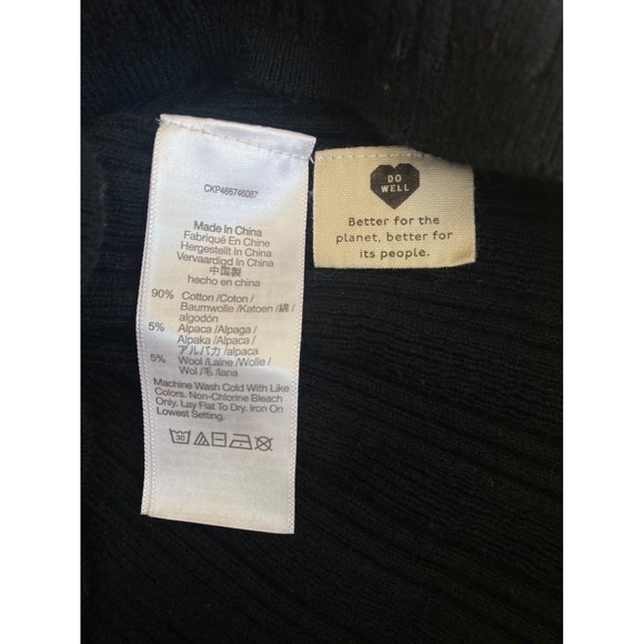 Madewell Leaton Mockneck Pullover Sweater in Black Size Small - Picture 7 of 8